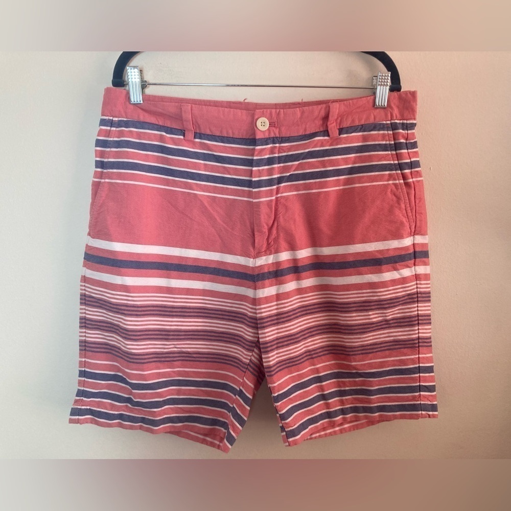 Vineyard Vines Breaker Shorts Striped Pink Blue 35